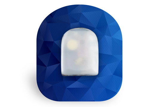 Geometric Blue Patch - Omnipod