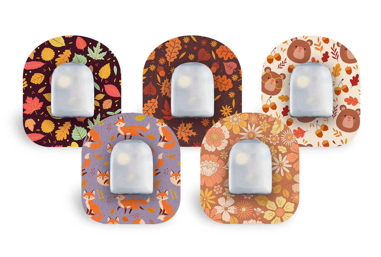 Autumn Harvest Patch Pack for Omnipod - 5 Pack diabetes supplies and insulin pumps