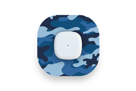 Blue Camo Patch - Simplera for Single diabetes supplies and insulin pumps