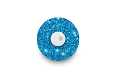 Blue Glitter Patch for Freestyle Libre 3 diabetes supplies and insulin pumps