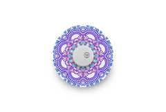 Blue Mandala Patch - Libre 3 for Single diabetes supplies and insulin pumps