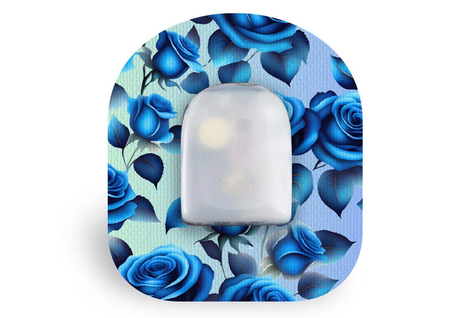 Blue Roses Patch for Omnipod diabetes supplies and insulin pumps