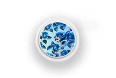 Blue Roses Sticker for Novopen 4, 5, 6, or Echo diabetes supplies and insulin pumps