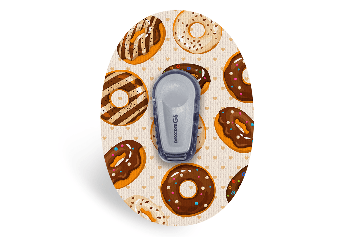 Chocolate Donuts Patch - Dexcom G6 / One for Single diabetes supplies and insulin pumps