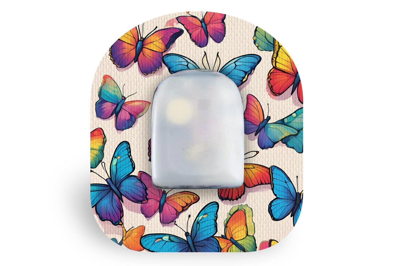 Colourful Butterflies Patch for Omnipod diabetes supplies and insulin pumps