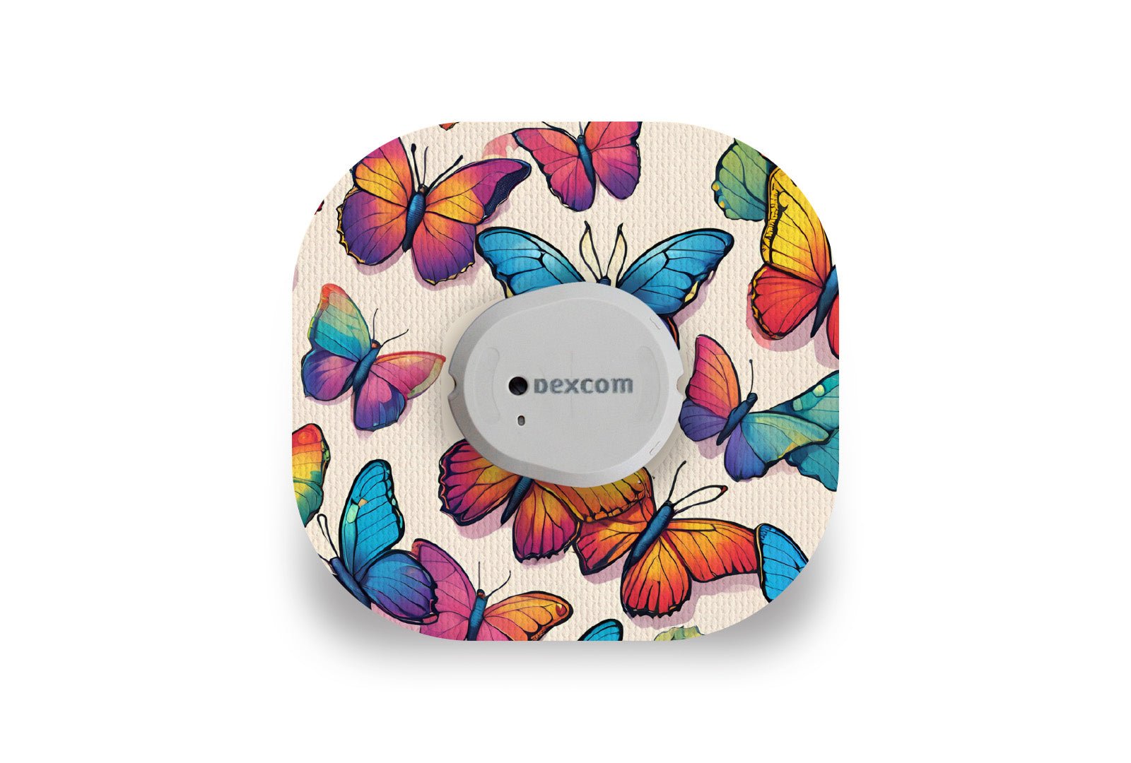 Colourful Butterflies Patch for Dexcom G7 / One+ diabetes supplies and insulin pumps