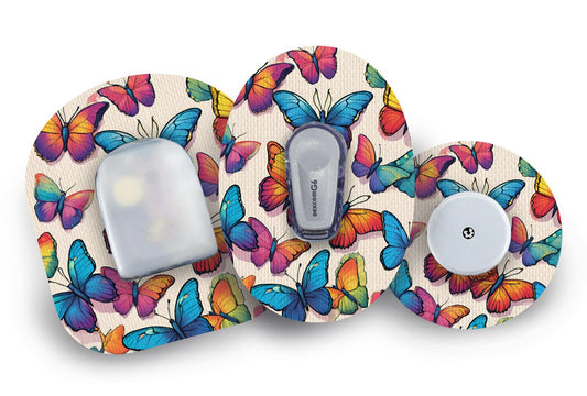 Colourful Butterflies Patch for Freestyle Libre 2 diabetes supplies and insulin pumps