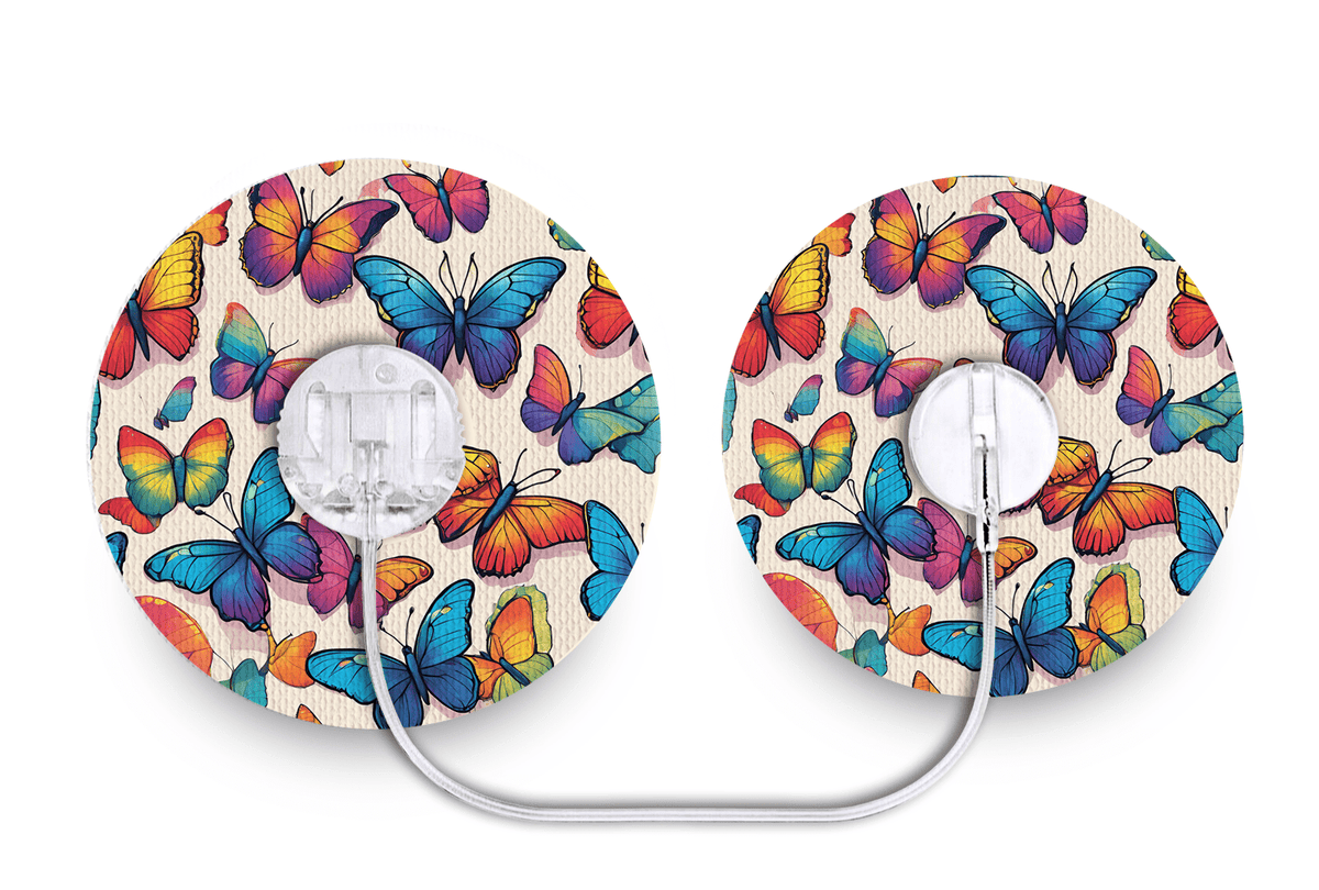 Colourful Butterflies Patch - Minimed Sure - T for Single diabetes supplies and insulin pumps