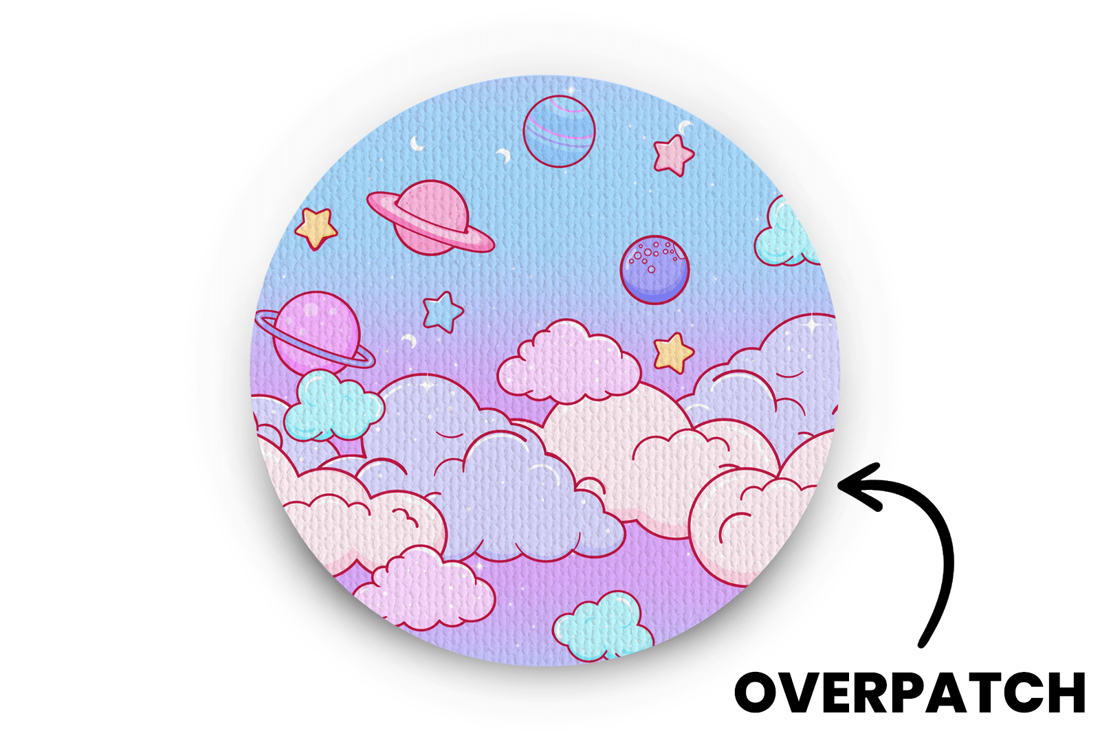 Cosmic Clouds Patch for Generic Overpatch diabetes supplies and insulin pumps