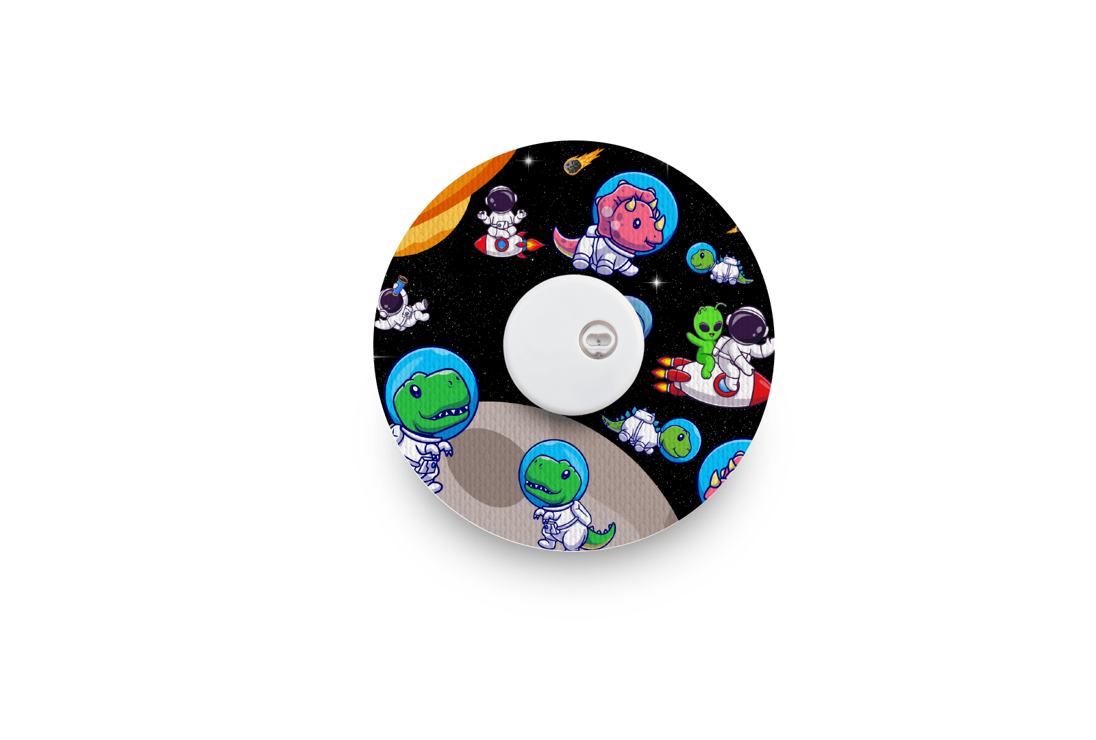 Dinosaurs in Space Patch - Libre 3 for Single diabetes supplies and insulin pumps