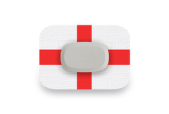 England Flag Patch for GlucoRX Aidex diabetes supplies and insulin pumps