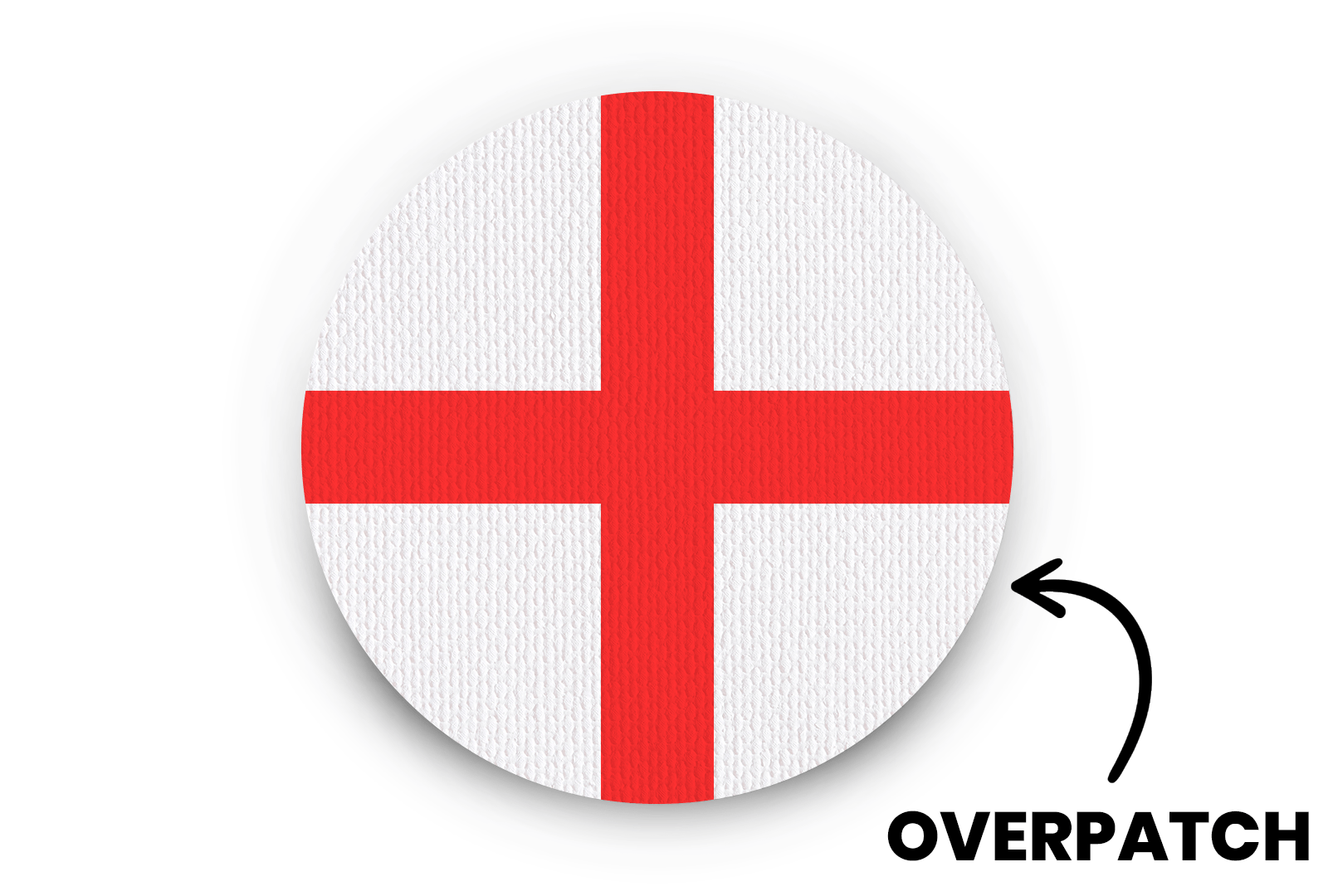 England Flag Patch for Freestyle Libre 3 diabetes supplies and insulin pumps