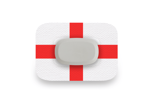 England Flag Patch - GlucoRX Aidex for Single diabetes supplies and insulin pumps