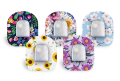 Floral Patch Pack for Omnipod - 5 Pack diabetes supplies and insulin pumps