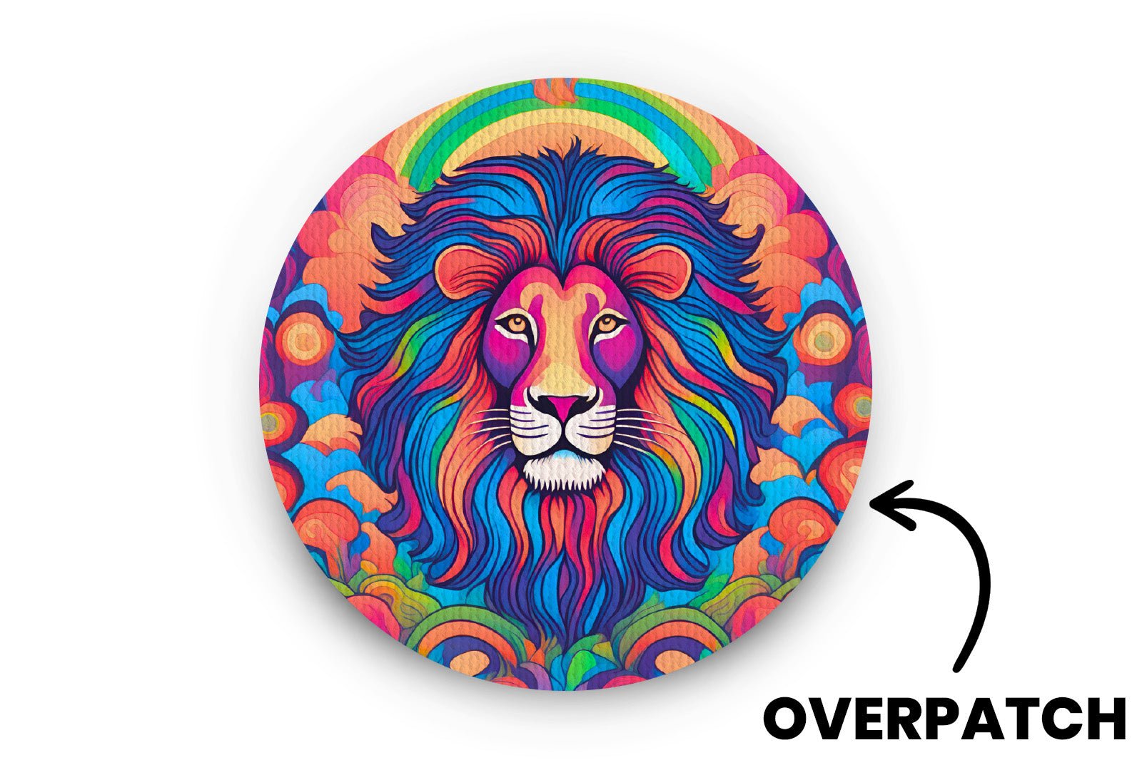 Funky Lion Patch for Overpatch diabetes supplies and insulin pumps