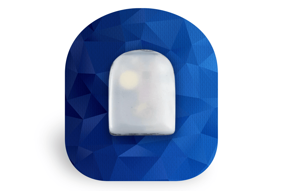 Geometric Blue Patch - Omnipod for Omnipod diabetes supplies and insulin pumps