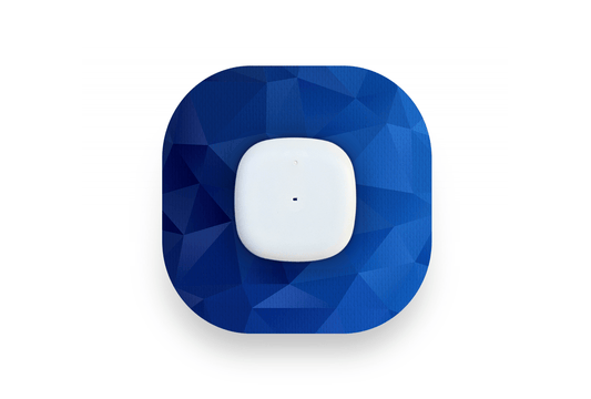 Geometric Blue Patch - Simplera for Single diabetes supplies and insulin pumps