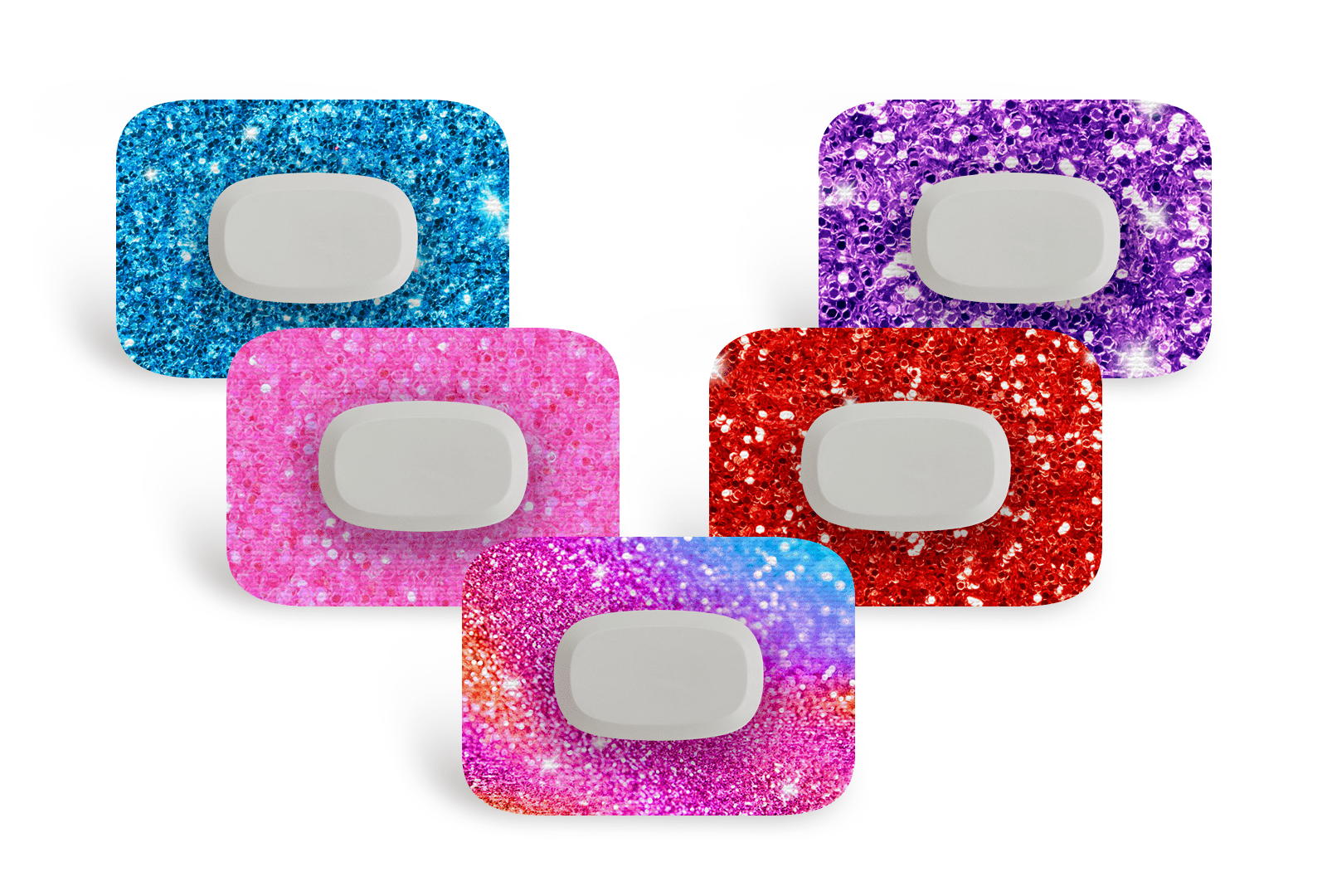 Glitter Patch Pack for GlucoRX Aidex - 5 - Pack diabetes supplies and insulin pumps