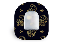 Gold Elephants Patch - Omnipod for Single diabetes supplies and insulin pumps