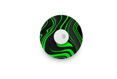 Green Swirl Patch for Freestyle Libre 3 diabetes supplies and insulin pumps