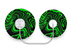 Green Swirl Patch for Tru - Steel diabetes supplies and insulin pumps