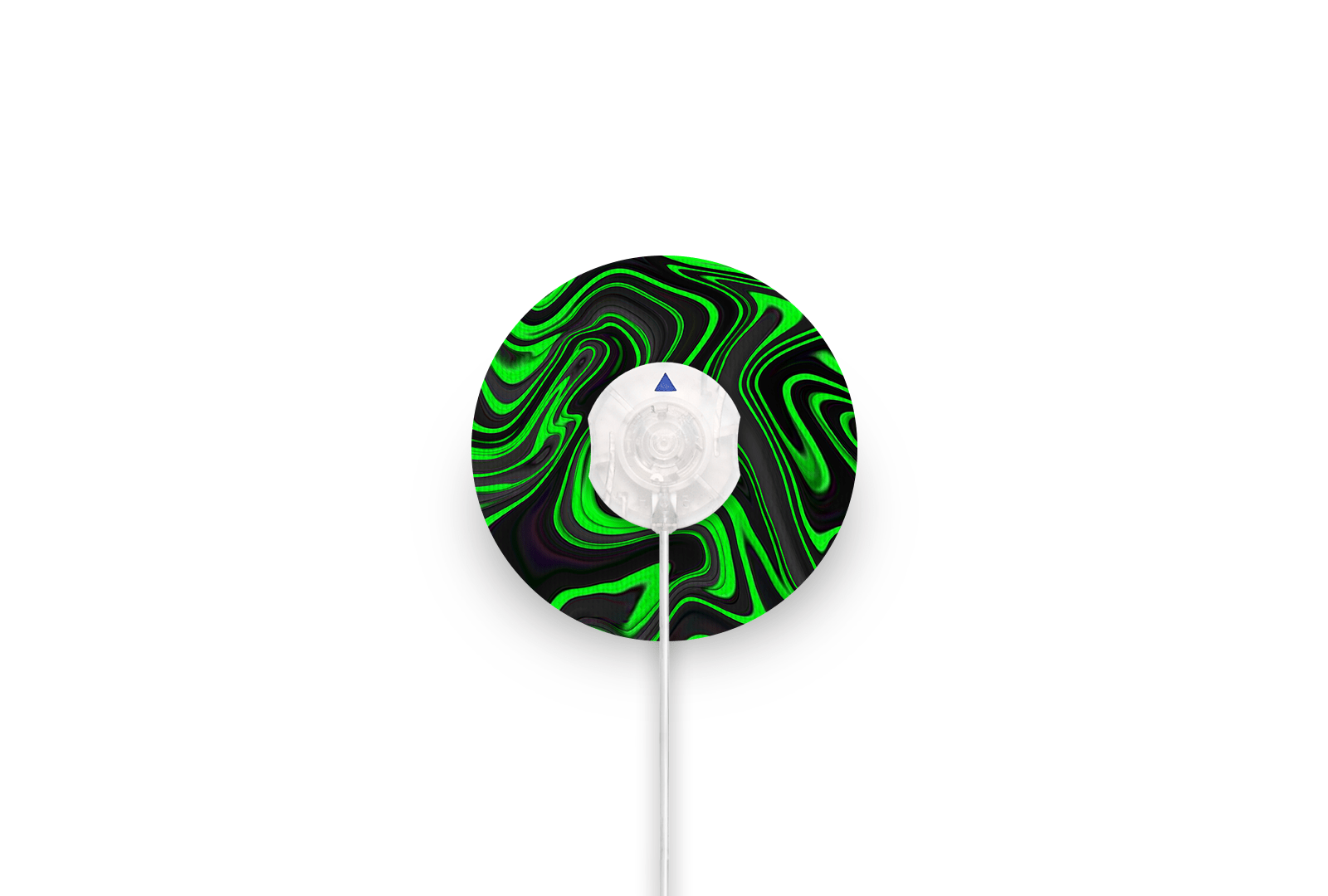 Green Swirl Patch - Minimed QuickSet for Single diabetes supplies and insulin pumps