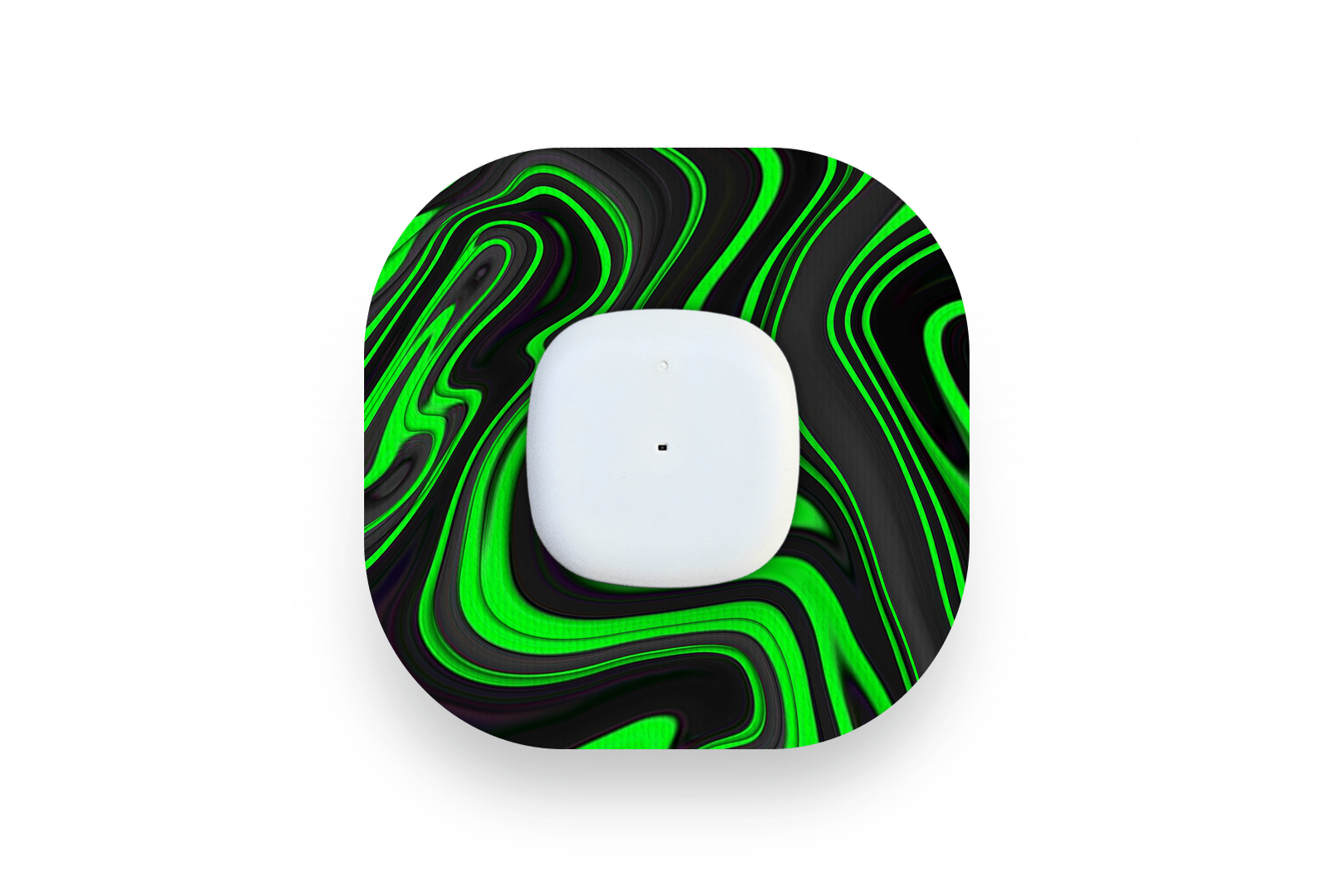 Green Swirl Patch - Simplera for Single diabetes supplies and insulin pumps