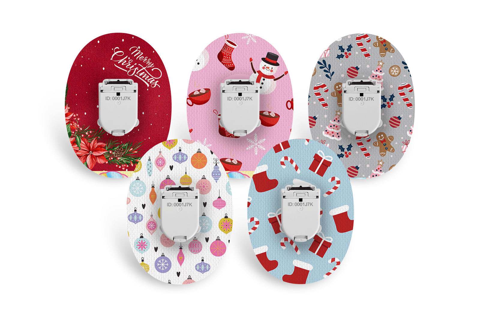 Happy Christmas Patch Pack for Glucomen Day - 5 - Pack diabetes supplies and insulin pumps