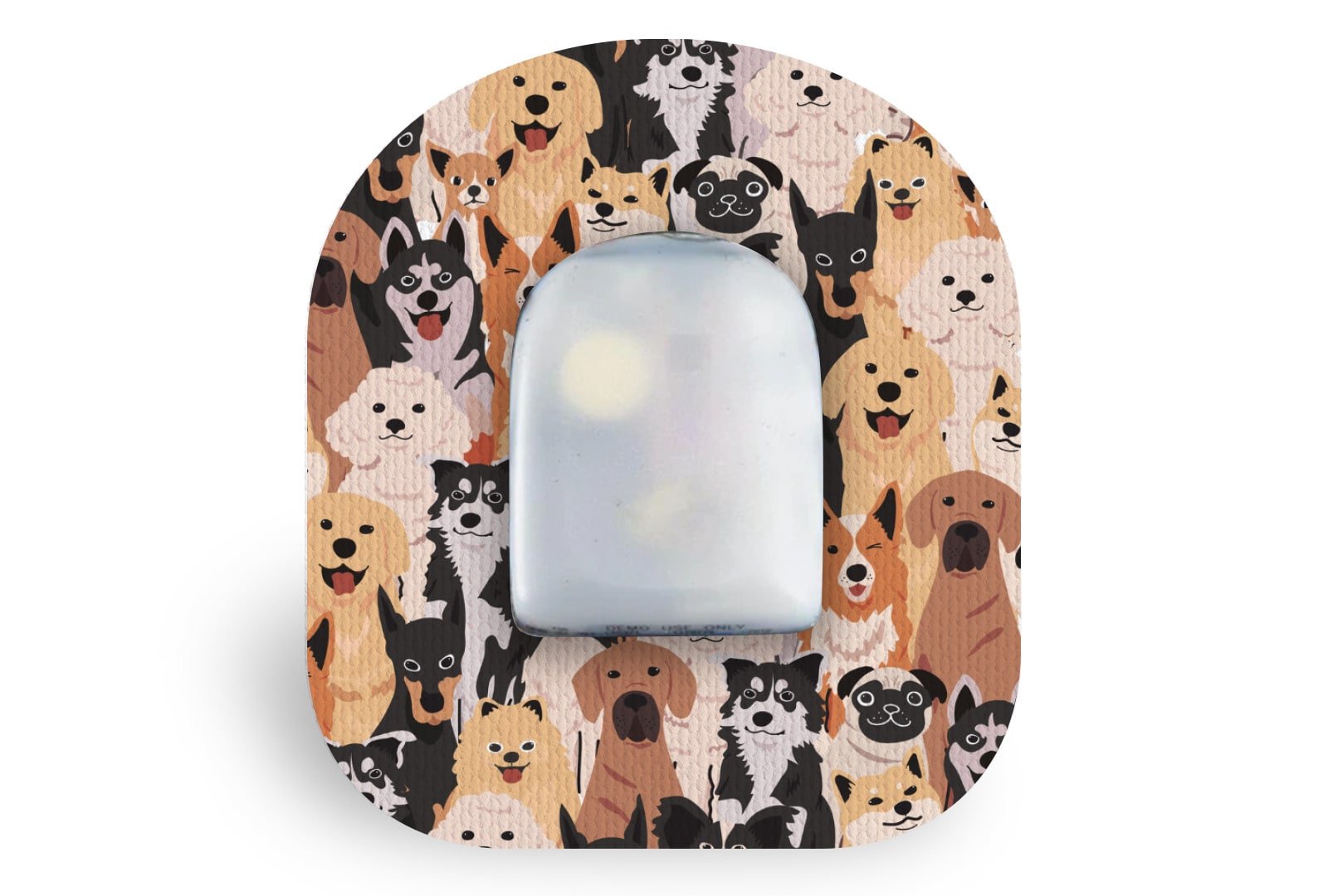 Happy Dogs Patch - Omnipod for Single diabetes supplies and insulin pumps