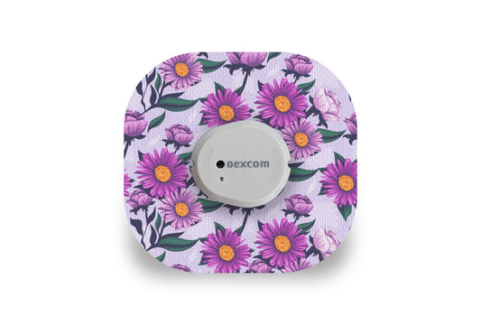 Lilac Daisy Patch - Dexcom G7 / One+ for Single diabetes supplies and insulin pumps