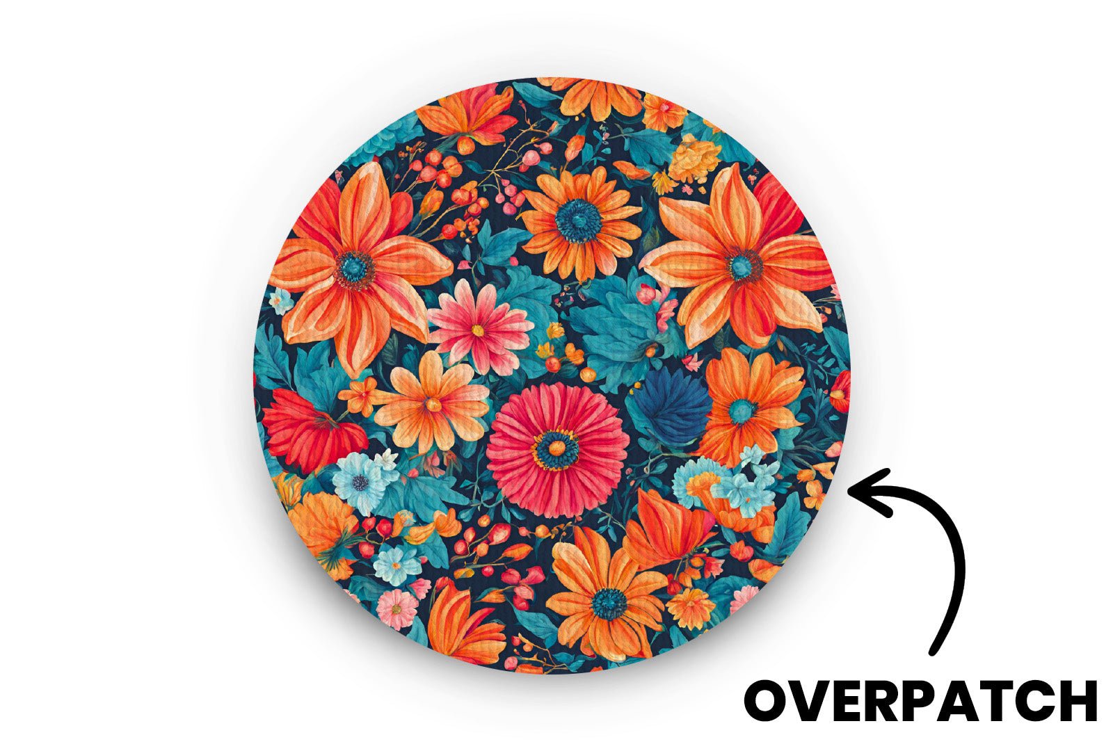 Orange Bloom Patch for Overpatch diabetes supplies and insulin pumps