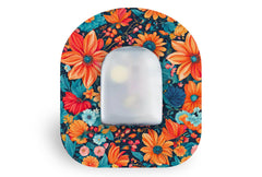 Orange Bloom Patch for Omnipod diabetes supplies and insulin pumps