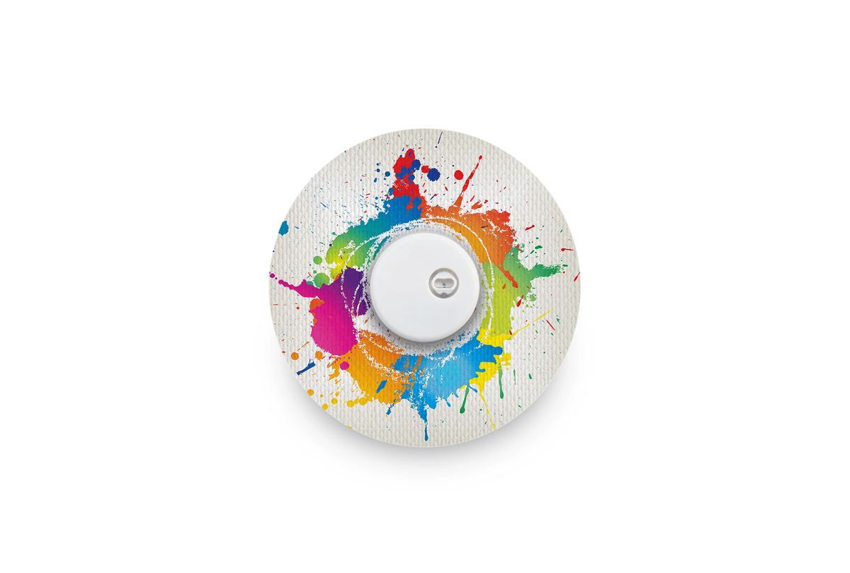 Paint Splash Patch - Libre 3 for Single diabetes supplies and insulin pumps