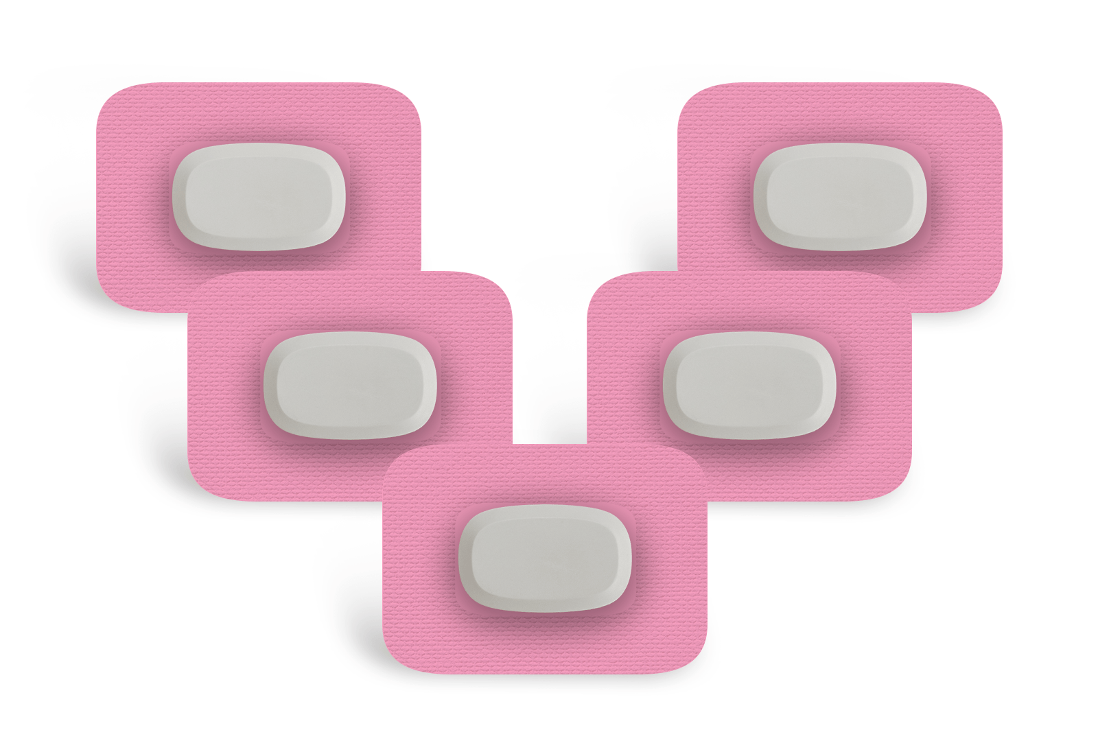 Pastel Pink Patch Pack for GlucoRX Aidex diabetes supplies and insulin pumps