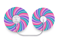 Pastel Swirl Patch for Tru - Steel diabetes supplies and insulin pumps