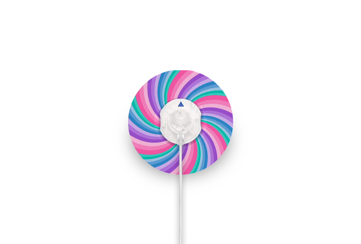 Pastel Swirl Patch - Minimed QuickSet for Single diabetes supplies and insulin pumps