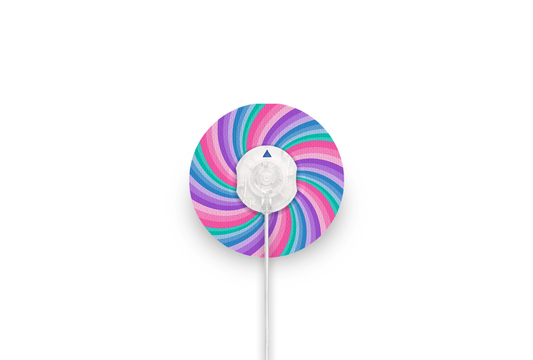 Pastel Swirl Patch - Minimed QuickSet for Single diabetes supplies and insulin pumps