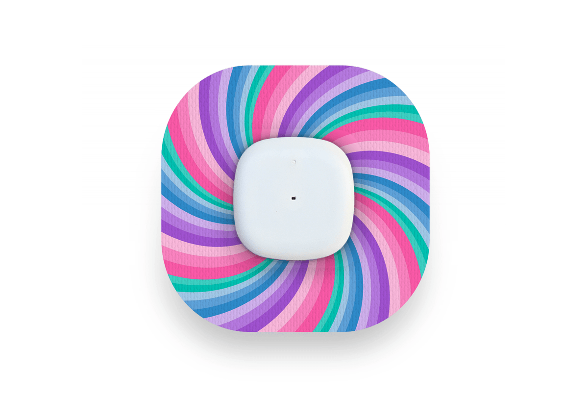 Pastel Swirl Patch - Simplera for Single diabetes supplies and insulin pumps