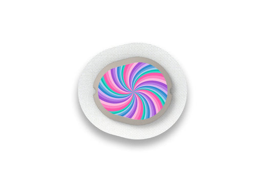 Pastel Swirl Sticker - Dexcom G7 / One+ Sensor for diabetes supplies and insulin pumps