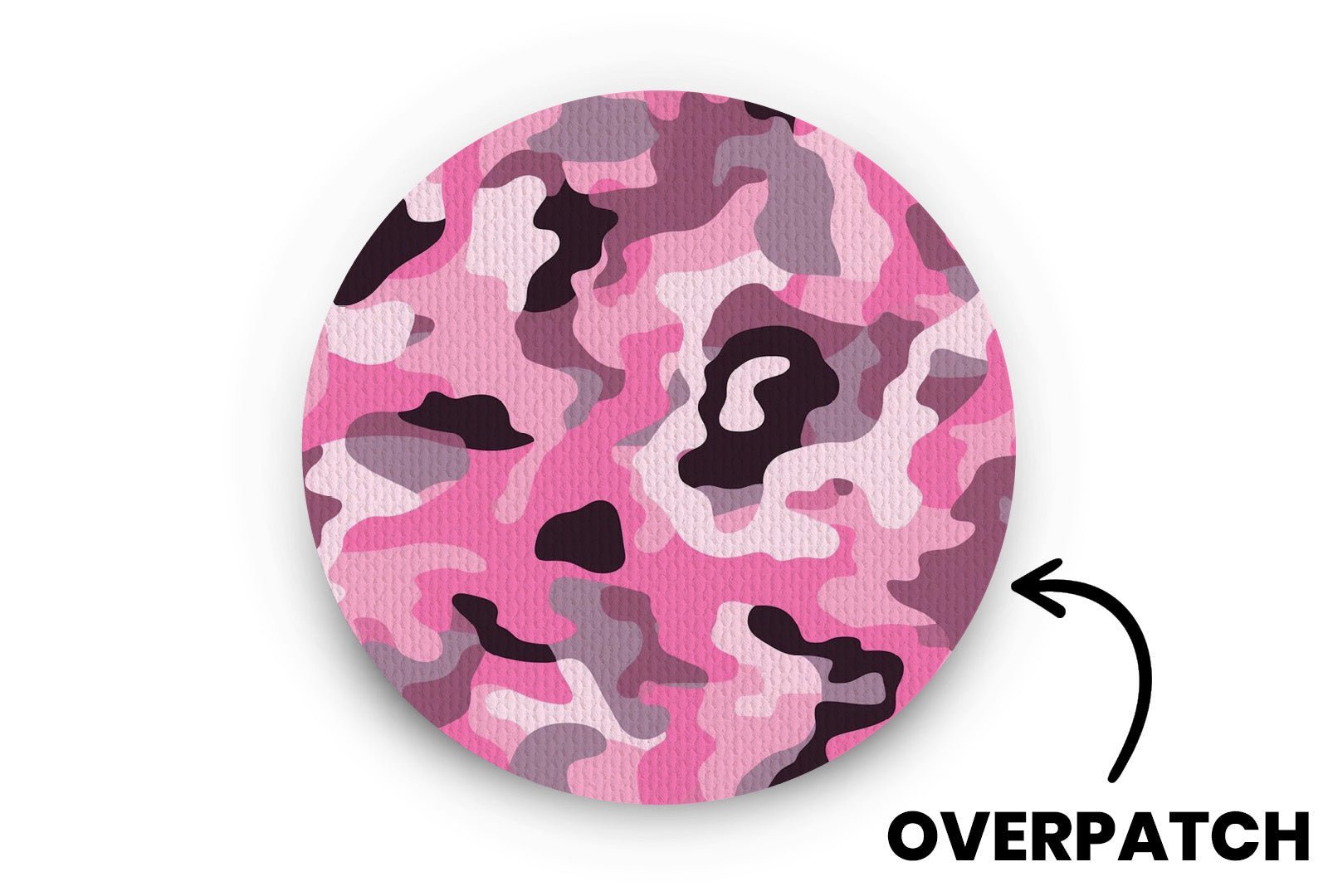 Pink Camo Patch for Generic Overpatch diabetes supplies and insulin pumps