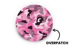 Pink Camo Patch for Generic Overpatch diabetes supplies and insulin pumps