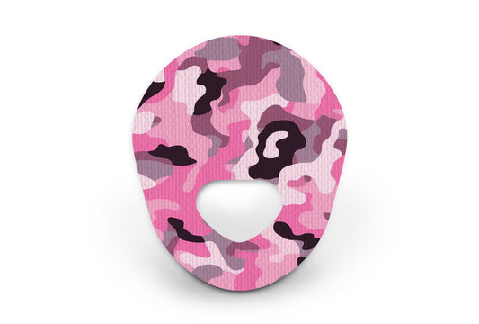 Pink Camo Patch - Guardian Enlite for Single diabetes supplies and insulin pumps