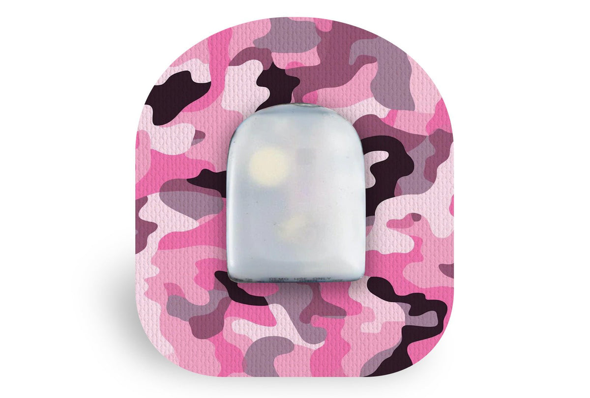 Pink Camo Patch - Omnipod for Single diabetes supplies and insulin pumps