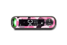  Pink Camo Sticker - Contour Next One for diabetes supplies and insulin pumps