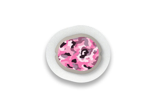 Pink Camo Sticker - Dexcom G7 / One+ Sensor for diabetes supplies and insulin pumps