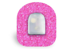 Pink Glitter Patch - 20 Pack for Omnipod diabetes supplies and insulin pumps