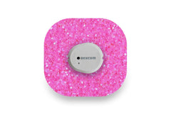 Pink Glitter Patch - 20 Pack for Dexcom G7 diabetes supplies and insulin pumps