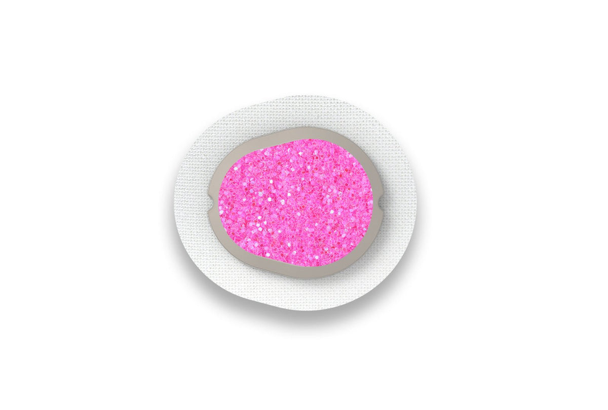 Pink Glitter Sticker - Dexcom G7 / One+ Sensor for diabetes supplies and insulin pumps