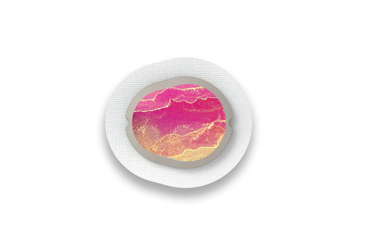 Pink Marble Sticker - Dexcom G7 / One+ Sensor for diabetes supplies and insulin pumps