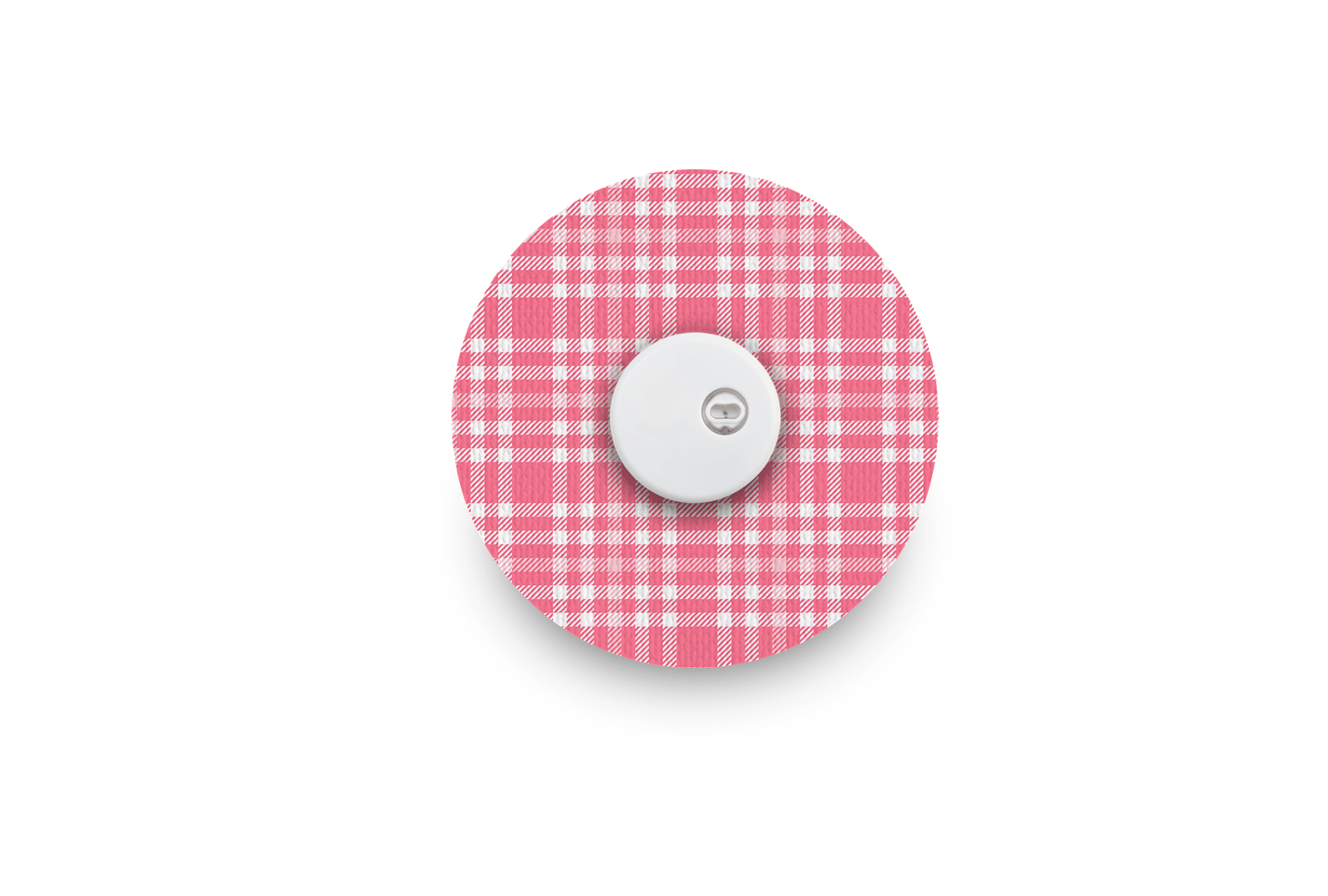 Pink Plaid Patch - Libre 3 for Single diabetes supplies and insulin pumps